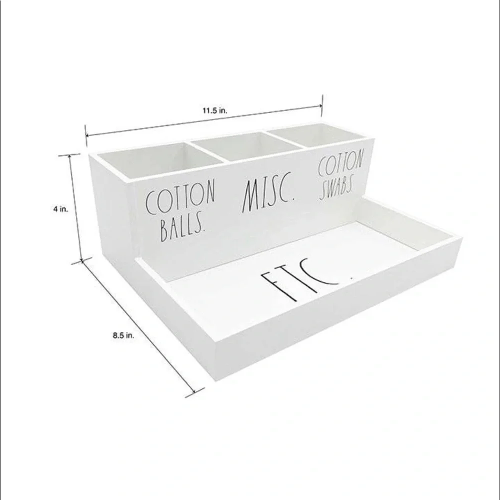 Rae Dunn 4 section Cosmetic Organizer NIB